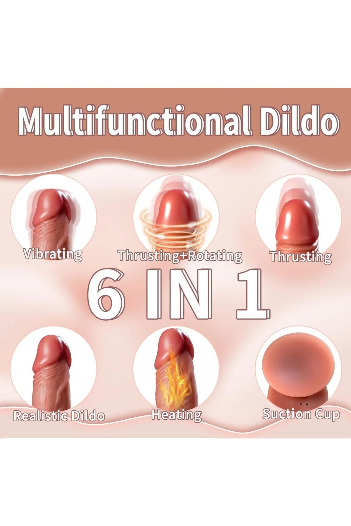 Perfection Dildo - Isıtmalı İleri Geri Hareketli ve Rotasyonlu Gerçekçi Damarlı Yapay Penis Vibrator