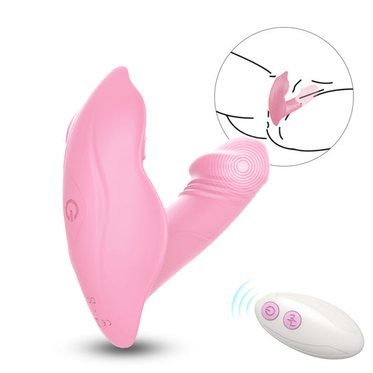 Telescopic App Vibrator - Bluetooth Telefon Kontrollü İleri Geri Hareketli Çift Motorlu Giyilebilir 2 in 1 Rabbit Vibratör