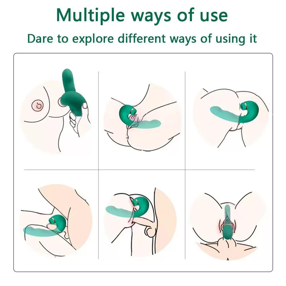 Pulse Vajinal Tapping Titreşimli G-Spot Uyarıcı ve Klitoris Emiş Güçlü 3 in 1 Vibratör