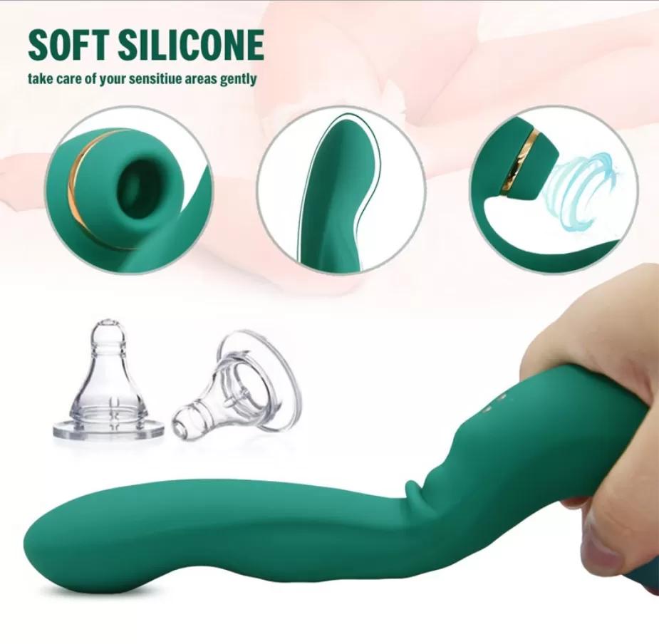 Pulse Vajinal Tapping Titreşimli G-Spot Uyarıcı ve Klitoris Emiş Güçlü 3 in 1 Vibratör