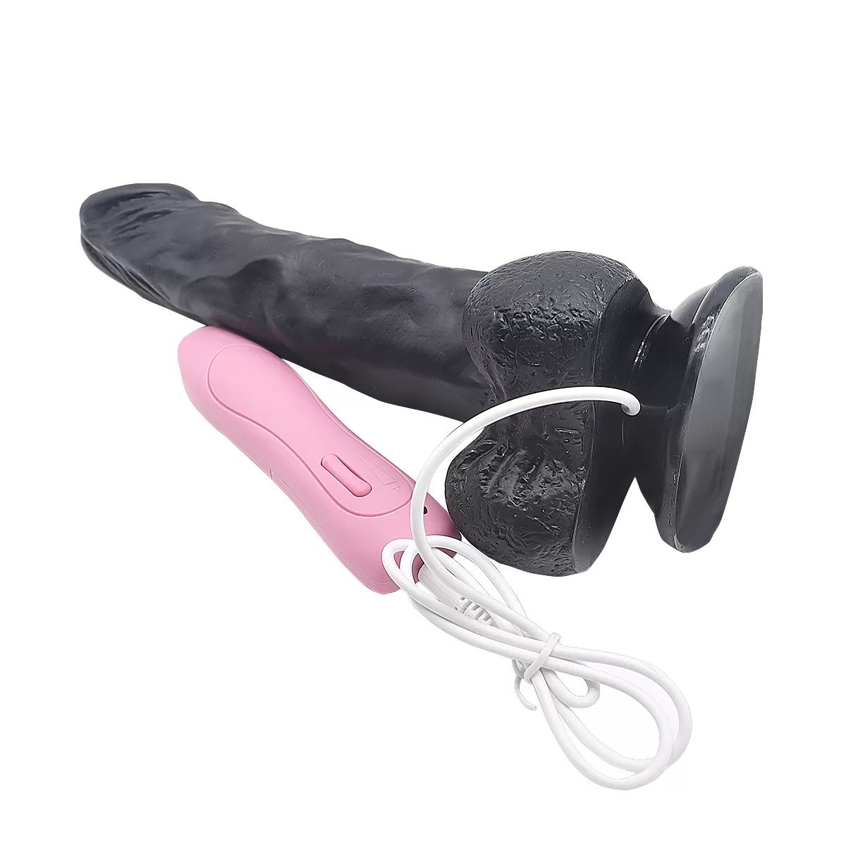 LIFELIKE VIBE Ultra Yumuşak Dokulu Titreşimli ve Rotasyonlu Realistik Vibratör Zenci Penis 24 CM